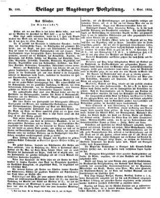 Augsburger Postzeitung Freitag 1. September 1854