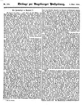 Augsburger Postzeitung Freitag 8. September 1854