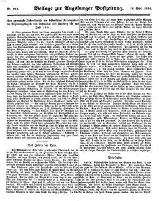 Augsburger Postzeitung Sonntag 10. September 1854