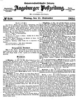 Augsburger Postzeitung Montag 11. September 1854