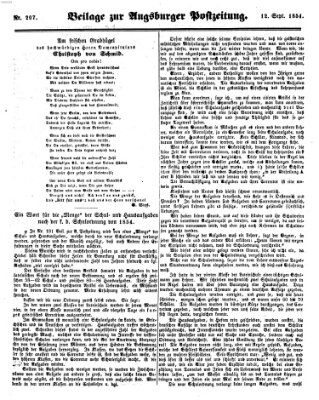 Augsburger Postzeitung Dienstag 12. September 1854