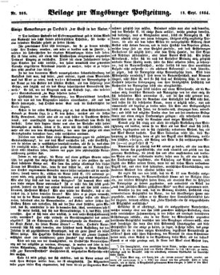 Augsburger Postzeitung Mittwoch 13. September 1854