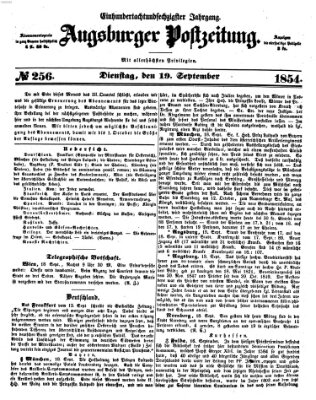 Augsburger Postzeitung Dienstag 19. September 1854