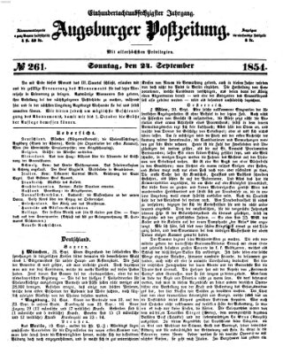 Augsburger Postzeitung Sonntag 24. September 1854