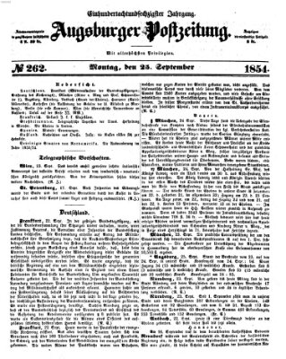 Augsburger Postzeitung Montag 25. September 1854