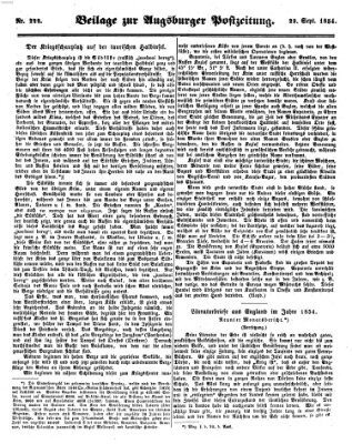 Augsburger Postzeitung Freitag 29. September 1854