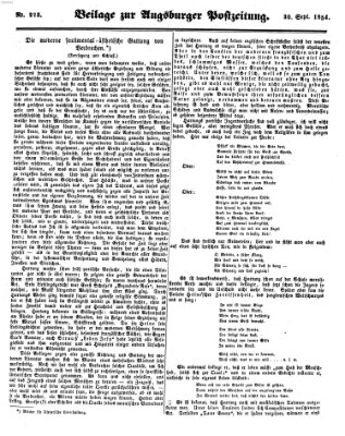 Augsburger Postzeitung Samstag 30. September 1854