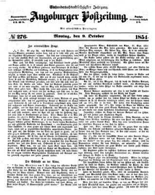 Augsburger Postzeitung Montag 9. Oktober 1854