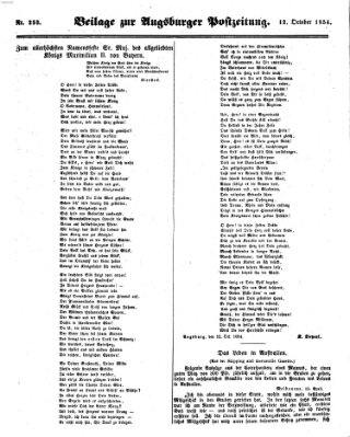 Augsburger Postzeitung Donnerstag 12. Oktober 1854