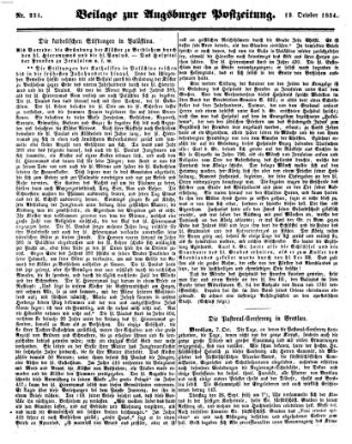 Augsburger Postzeitung Freitag 13. Oktober 1854