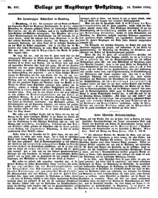 Augsburger Postzeitung Montag 16. Oktober 1854