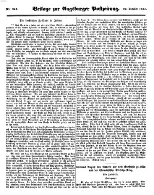 Augsburger Postzeitung Freitag 20. Oktober 1854