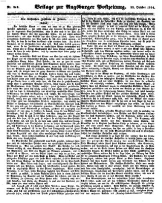 Augsburger Postzeitung Sonntag 22. Oktober 1854