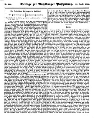 Augsburger Postzeitung Mittwoch 25. Oktober 1854