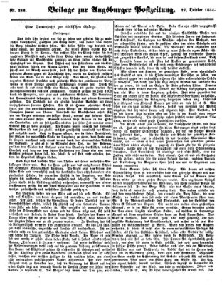 Augsburger Postzeitung Freitag 27. Oktober 1854