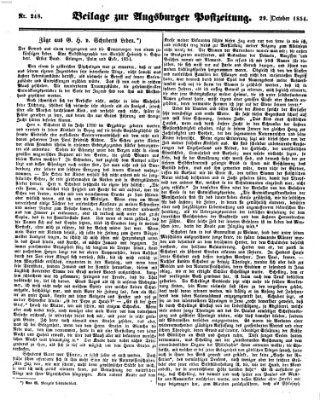 Augsburger Postzeitung Sonntag 29. Oktober 1854