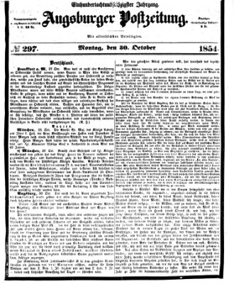 Augsburger Postzeitung Montag 30. Oktober 1854