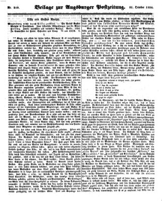 Augsburger Postzeitung Dienstag 31. Oktober 1854