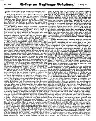 Augsburger Postzeitung Samstag 4. November 1854