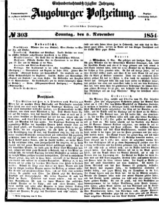 Augsburger Postzeitung Sonntag 5. November 1854