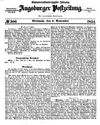 Augsburger Postzeitung Mittwoch 8. November 1854