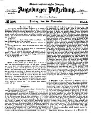 Augsburger Postzeitung Freitag 10. November 1854