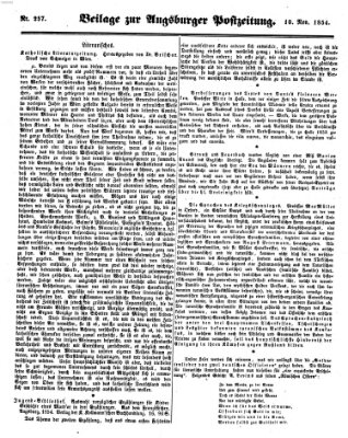 Augsburger Postzeitung Freitag 10. November 1854