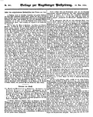 Augsburger Postzeitung Mittwoch 15. November 1854