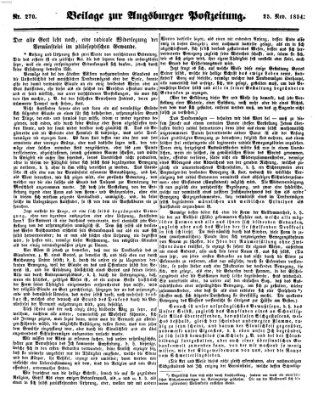 Augsburger Postzeitung Samstag 25. November 1854