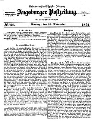 Augsburger Postzeitung Montag 27. November 1854