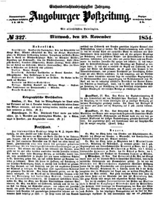 Augsburger Postzeitung Mittwoch 29. November 1854