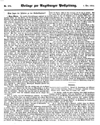 Augsburger Postzeitung Freitag 1. Dezember 1854