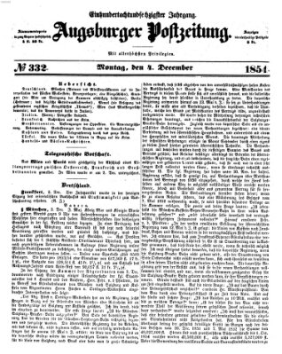 Augsburger Postzeitung Montag 4. Dezember 1854