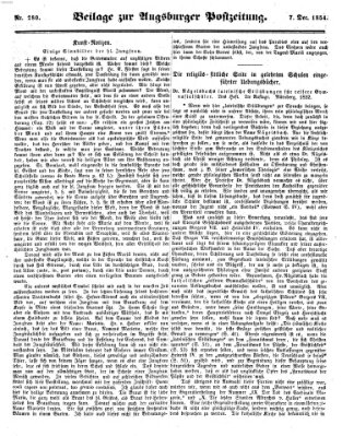 Augsburger Postzeitung Donnerstag 7. Dezember 1854