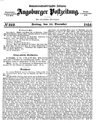 Augsburger Postzeitung Freitag 15. Dezember 1854