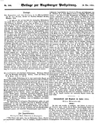 Augsburger Postzeitung Dienstag 19. Dezember 1854