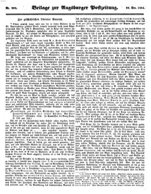 Augsburger Postzeitung Freitag 22. Dezember 1854