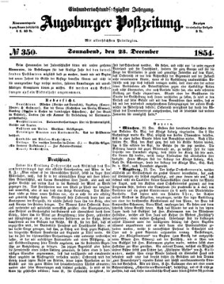 Augsburger Postzeitung Samstag 23. Dezember 1854