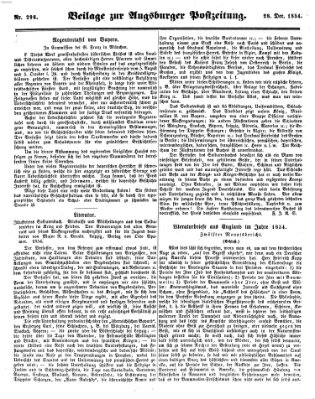 Augsburger Postzeitung Donnerstag 28. Dezember 1854