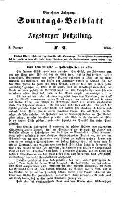 Augsburger Postzeitung. Sonntags-Beiblatt (Augsburger Postzeitung) Sonntag 8. Januar 1854