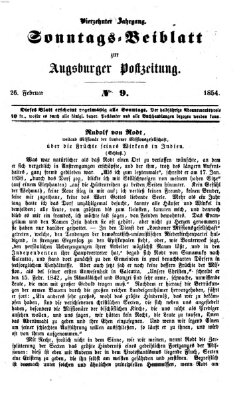 Augsburger Postzeitung. Sonntags-Beiblatt (Augsburger Postzeitung) Dienstag 28. Februar 1854