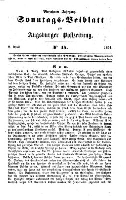 Augsburger Postzeitung. Sonntags-Beiblatt (Augsburger Postzeitung) Sonntag 2. April 1854