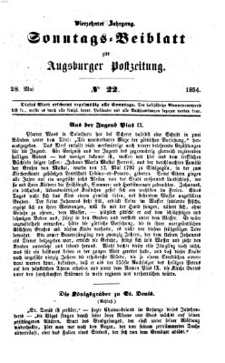 Augsburger Postzeitung. Sonntags-Beiblatt (Augsburger Postzeitung) Sonntag 28. Mai 1854