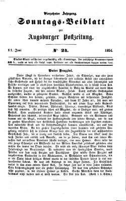 Augsburger Postzeitung. Sonntags-Beiblatt (Augsburger Postzeitung) Sonntag 11. Juni 1854