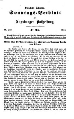 Augsburger Postzeitung. Sonntags-Beiblatt (Augsburger Postzeitung) Sonntag 18. Juni 1854