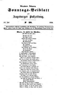 Augsburger Postzeitung. Sonntags-Beiblatt (Augsburger Postzeitung) Sonntag 16. Juli 1854