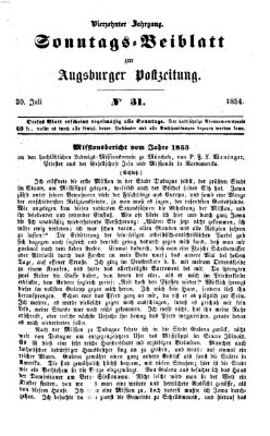 Augsburger Postzeitung. Sonntags-Beiblatt (Augsburger Postzeitung) Sonntag 30. Juli 1854