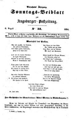 Augsburger Postzeitung. Sonntags-Beiblatt (Augsburger Postzeitung) Sonntag 6. August 1854