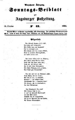 Augsburger Postzeitung. Sonntags-Beiblatt (Augsburger Postzeitung) Sonntag 15. Oktober 1854