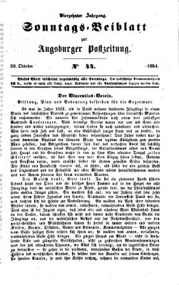 Augsburger Postzeitung. Sonntags-Beiblatt (Augsburger Postzeitung) Sonntag 29. Oktober 1854